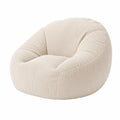 Fauteuil en velours crème 90x80x70 cm