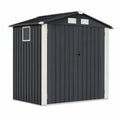 Abri de Jardin Métal Gris Anthracite 213x127x185 cm