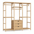 Armoire en bambou avec étagères et tiroirs 180x150x45 cm