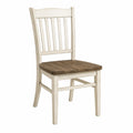 Chaise en bois blanc et noyer