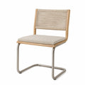 Chaise en bois et acier inoxydable Beige