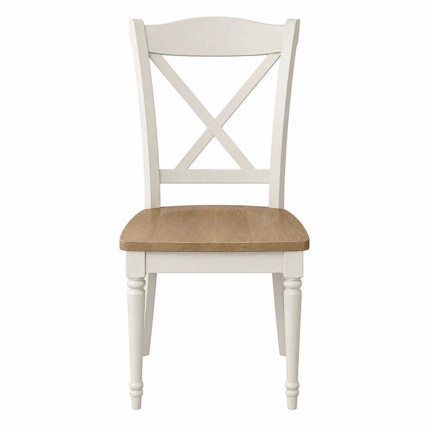 Chaise en Bois de Hêtre et MDF Blanc et Chêne