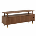 Meuble TV en bois avec portes coulissantes 160x40x50 cm
