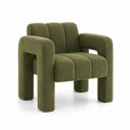 Fauteuil en velours côtelé vert