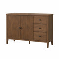 Buffet en bois avec portes et tiroirs marron 120x40x85 cm